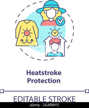 Symbol für das Konzept des Hitzeschutzes Stock Vektor