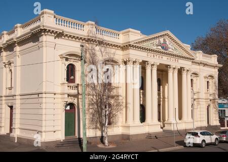 Historisches neoklassizistisches Zollhaus aus dem 19. Jahrhundert, Launceston, Tasmanien, Australien Stockfoto