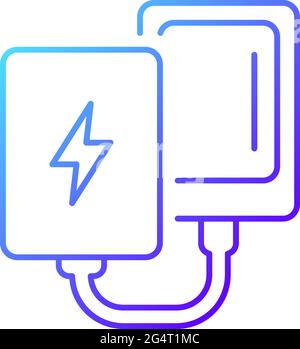 Symbol für linearen Vektor-Gradienten der Powerbank Stock Vektor