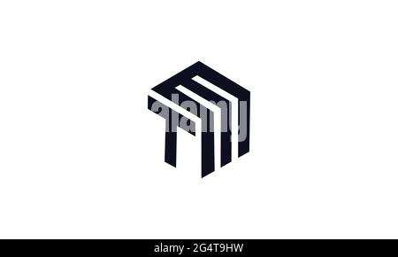 MT und TM M oder T Initial Letter Vector Logo Design for Brand Stock Vektor
