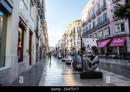 Larios Street während des Málaga Festivals Stockfoto