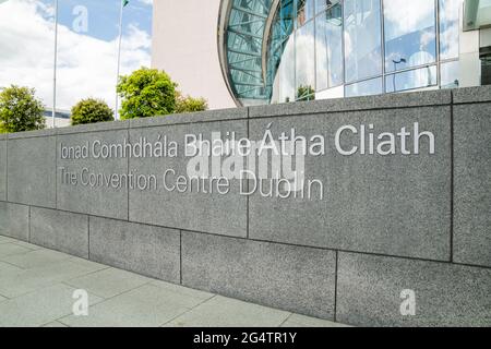 Dublin Docklands, Dublin, Irland, 11. Juni 2021. Kongresszentrum Dublin Stockfoto