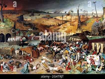 Der Triumph des Todes von Pieter Bruegel dem Älteren (ca. 1525-1569), Öl auf Tafel, 1562-3 Stockfoto