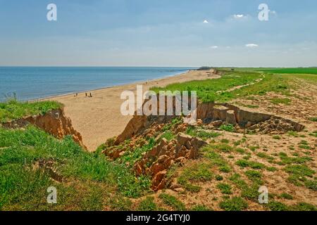 Erosion der Küstenklippen. Stockfoto