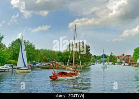 Die Norfolk Broads in Horning, Norfolk, England. Stockfoto