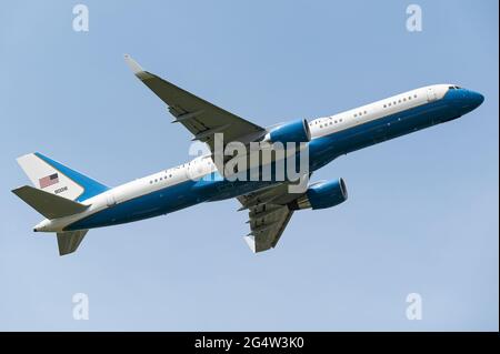 Die Boeing C-32 wurde in den Vereinigten Staaten für den Stransport des Vizepräsidenten (Air Force Two) eingesetzt. Stockfoto