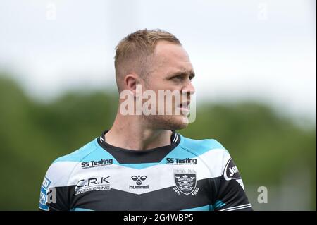 Leigh, England - 19. Juni 2021 - Adam Swift (21) von Hull FC während der Rugby League Betfred Super League Leigh Centurions gegen Hull FC im Leigh Sports Village Stadium, Leigh, Großbritannien Dean Williams/Alamy Live News Stockfoto