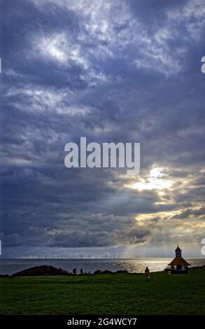 Winteruntergang, Frinton-on-Sea, Essex, England Stockfoto