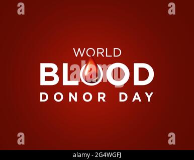 14. Juni Welttag des Blutspenders. Blood Donate Concept Illustration Hintergrund Zum Weltblutspendetag. Stockfoto