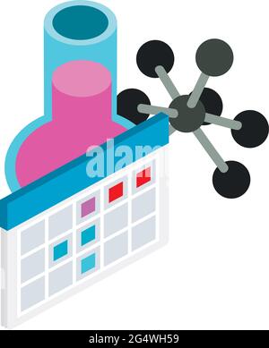 Symbol für experimentelle Geräte. Isometrische Darstellung des Vektor-Symbols für experimentelle Ausrüstung für Web Stock Vektor