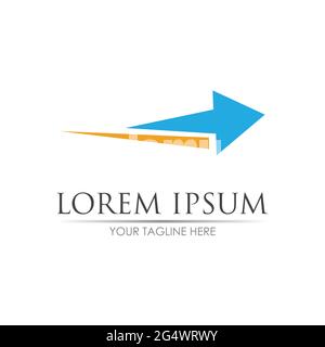 Pfeil vector illustration symbol Logo Template Design Stock Vektor