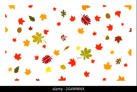 Abstraktion der Herbstblätter. Hintergrund aus Herbstblättern. Vektorgrafik Stock Vektor