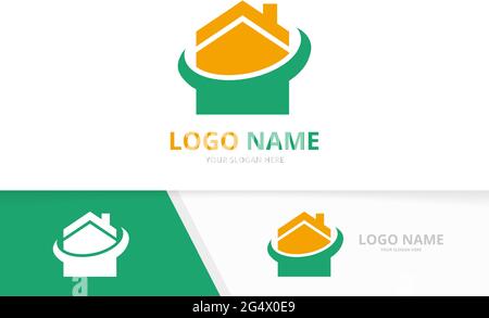 Kreatives Smart House-Logo. Design-Vorlage für das Immobilienlogo. Stock Vektor