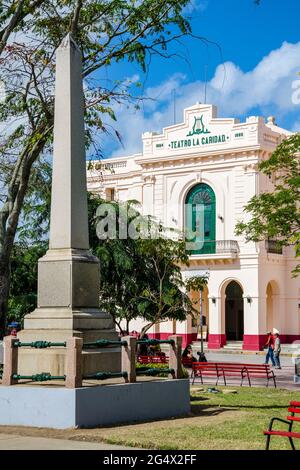 Pater Conyedo Monument, Santa Clara, Kuba Stockfoto
