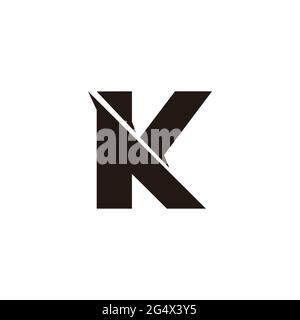 Einfacher Logovektor mit AK-Slice-Geometrie Stock Vektor