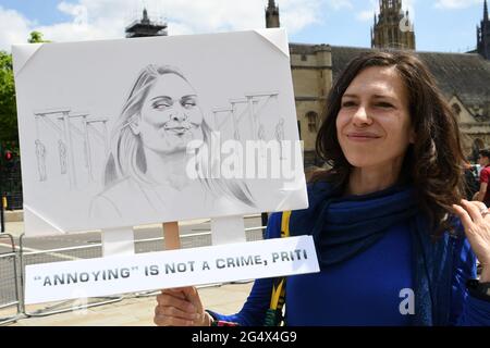 London, Großbritannien. 23 2021. Juni: Protest zum 5. Jahrestag des Referendums in Großbritannien. Die Demonstranten hoffen, dass Großbritannien am 23. Juni 2021 auf dem Parliament Square in London wieder der EU beitreten wird. Kredit: Picture Capital/Alamy Live Nachrichten Stockfoto