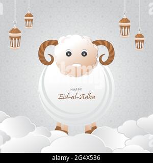 eid al adha bakrid muslimisches Festivalbanner für Social Media Post Square Design Stock Vektor