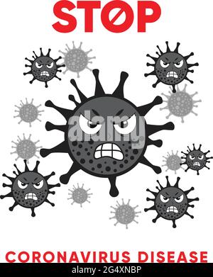 Vektorgrafik Corona-Virus-Infektion. 2019-nvoc Virus.Corona Virus Microbe. corona Virus Danger, Corona Cell. Disense Ausbruch Stock Vektor
