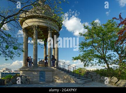 FRANKREICH, PARIS (75019), TEMPEL DER SIBYL, BUTTES CHAUMONT PARK Stockfoto