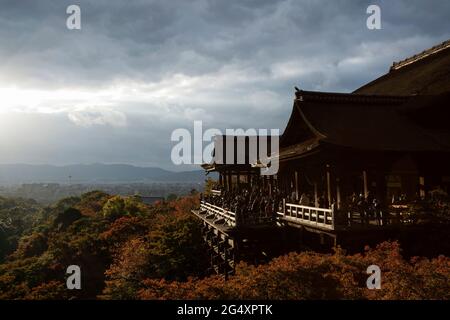 Der Kiyomizudera „Pure Water Temple“ in Kyoto, Japan Stockfoto