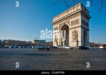 FRANKREICH, PLACE CHARLES DE GAULLE, ARC DE TRIOMPHE Stockfoto