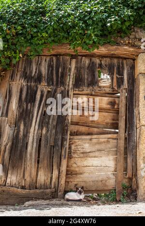 Acebo, schöne kleine Stadt in Sierra de Gata, Caceres, Extremadura, Spanien Stockfoto