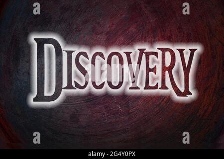 Discovery Concept-Text im Hintergrund Stockfoto