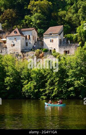 LOT RIVER, TOUR-DE-FAURE, REGIONALER NATURPARK CAUSSES DU QUERCY, LOT (46) Stockfoto