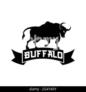 buffalo Logo exklusive Designinspiration Stock Vektor