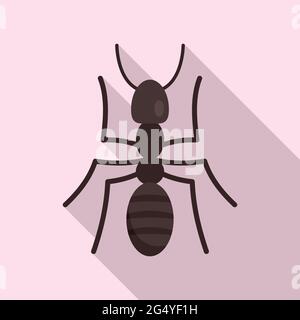 Soldier-Ameise-Ikone, flacher Stil Stock Vektor