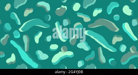 Grün Und Blau Nahtloses Abstraktes Geometrisches Muster Vektor Illustration Hintergrund Kunst Stock Vektor