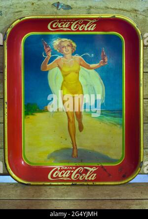 Kuriosen im Seligman Sundries Gift and Coffee Shop an der Route 66, Seligman, Arizona Stockfoto