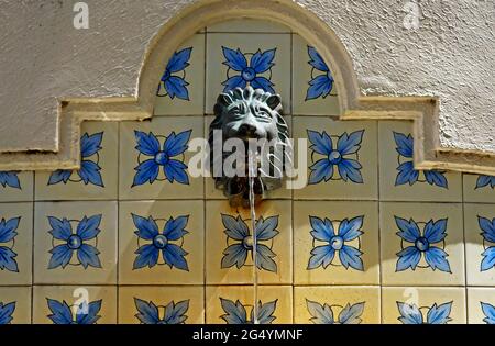 Alter Brunnen im Innenhof, Rio de Janeiro, Brasilien Stockfoto