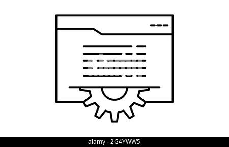 Vektorsymbol für Ordnereinstellungen. Symbol für Vektorgrafik. Ausgefülltes Symbol. Ordner mit Zahnradsymbol Stock Vektor