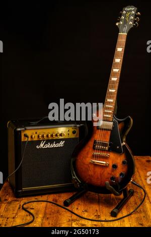 Epiphone Les Paul Gitarre Stockfoto