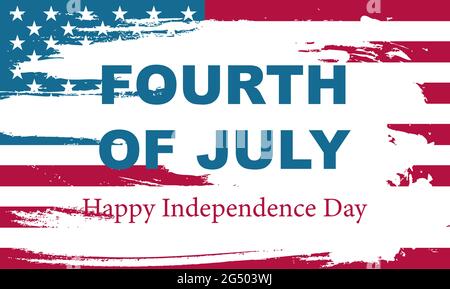 Juli. United States Happy Independence Day feiern Karte Stock Vektor