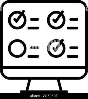 Computersymbol für regulierte Produkte. Skizzieren Sie das Computervektorsymbol für regulierte Produkte für das Webdesign auf weißem Hintergrund Stock Vektor