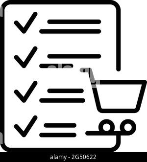 Papiersymbol für regulierte Produkte. Skizzieren Sie das Vektorsymbol für regulierte Produkte für Webdesign auf weißem Hintergrund Stock Vektor