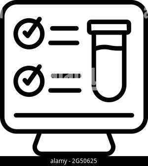 Symbol für die Überwachung regulierter Produkte. Skizzieren Sie regulierte Produkte, überwachen Sie Vektorsymbole für Webdesign auf weißem Hintergrund Stock Vektor