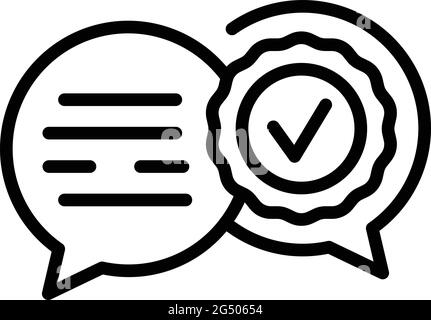 Chat-Symbol für regulierte Produkte. Skizzieren Sie das Chat-Vektor-Symbol für regulierte Produkte für Webdesign auf weißem Hintergrund Stock Vektor