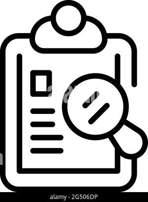 Symbol für die Zwischenablage regulierter Produkte. Skizzieren Sie das Vektorsymbol für die Zwischenablage geregelter Produkte für das Webdesign auf weißem Hintergrund Stock Vektor
