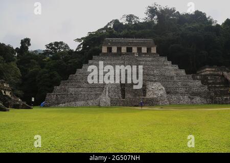 Der Tempel der Inschriften in Palenque, Mexiko Stockfoto