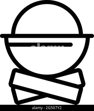 Symbol für Expeditionskessel. Vektorsymbol für Expedition-Kessel für Webdesign auf weißem Hintergrund isoliert Stock Vektor