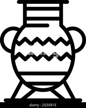 Expedition antike Vase Ikone. Outline Expedition alten Vase Vektor-Symbol für Web-Design isoliert auf weißem Hintergrund Stock Vektor