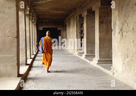 UNESCO-Weltkulturerbe Ellora Höhlen, Aurangabad, Maharashtra, indien Stockfoto