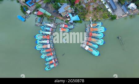 Drohnenansicht von kochi kerala indien Stockfoto