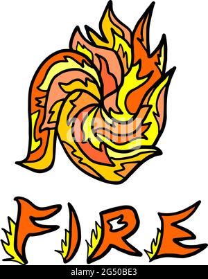 Abstraktes Feuersymbol Stock Vektor