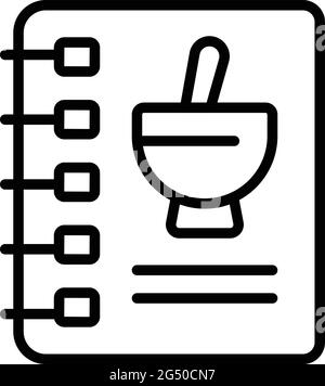 Symbol für das Café-Menü. Umriss Cafe Menü Vektor-Symbol für Web-Design isoliert auf weißem Hintergrund Stock Vektor