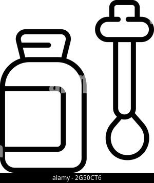 Öltropfer-Symbol. Umriss Öltropfer Vektor-Symbol für Web-Design isoliert auf weißem Hintergrund Stock Vektor