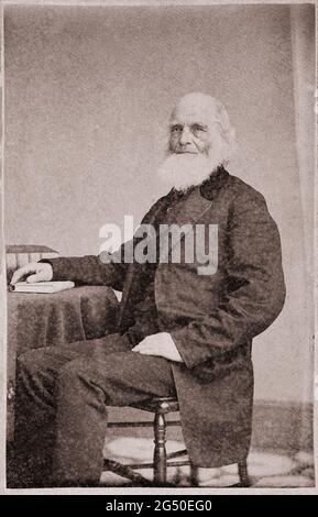 Vintage-Foto von William Cullen Bryant. William Cullen Bryant (1794 – 1878) war ein amerikanischer Romantiker, Journalist und langjähriger Redakteur der Ne Stockfoto